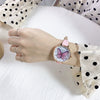 Women's Alloy Watch With Blue Butterfly Design Simple Elegant Fashion Style