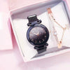 Women's Alloy Watch With Magnet Buckle And Round Dial Leisure Style