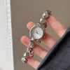 Women's Alloy Watch With Oval Dial Thin Alloy Strap Medieval Style Compact Simple Fresh Chic Retro