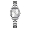 Women's Alloy Watch With Rectangle Dial And Stainless Steel Clasp French Retro Elegant Style