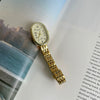 Women's Alloy Watch With Rose Gold Buckle Round Dial And Onion Crown Simple Elegant Retro Leisure Style