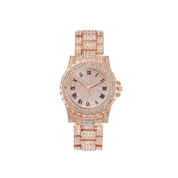 Women's Alloy Watch With Round Dial And Stainless Steel Clasp Leisure Style