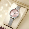 Women's Alloy Watch With Round Dial And Stainless Steel Clasp Simple Elegant Light Luxury Style
