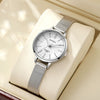 Women's Alloy Watch With Round Dial And Stainless Steel Clasp Simple Elegant Light Luxury Style