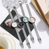 Women's Alloy Watch With Round Dial And Stainless Steel Clasp Simple Elegant Light Luxury Style