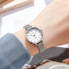 Women's Alloy Watch With Round Dial And Stainless Steel Clasp Simple Elegant Light Luxury Style