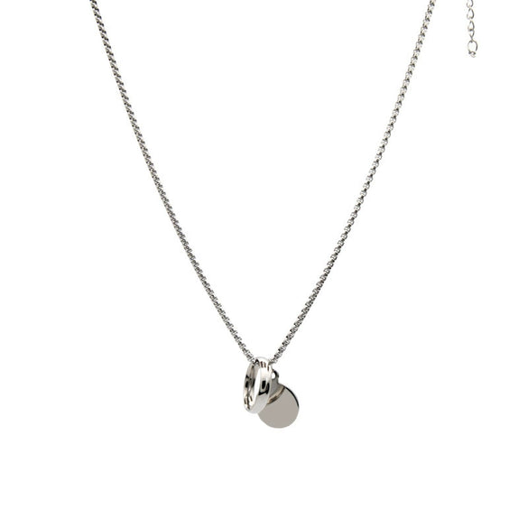 Women's Alloy Water Drop Lava Necklace With U Shaped Pendant Electroplated Cross Chain Trendy Light Luxury Clavicle Chain