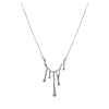 Women's Alloy Water Drop Lava Necklace With U Shaped Pendant Electroplated Cross Chain Trendy Light Luxury Clavicle Chain