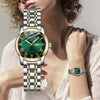 Women's Alloy Waterproof Quartz Watch Business Style Round Dial
