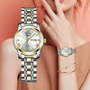 Women's Alloy Waterproof Quartz Watch Business Style Round Dial