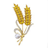 Women's Alloy Wheat Ear Brooch With Electroplating And Natural Style