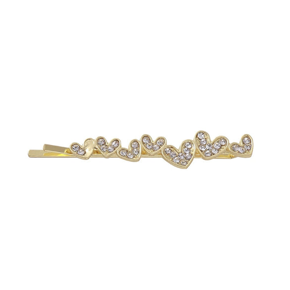 Women's Alloy Word Clip With Flash Drill Electroplated For Hair Styling