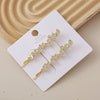 Women's Alloy Word Clip With Flash Drill Electroplated For Hair Styling