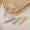 Women's Alloy Word Clip With Flash Drill Electroplated For Hair Styling