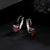 Women's Alloy Zircon Stud Earrings Rhombus Shape Electroplated Fashion Ear Buckles