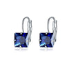 Women's Alloy Zircon Stud Earrings Rhombus Shape Electroplated Fashion Ear Buckles