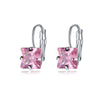Women's Alloy Zircon Stud Earrings Rhombus Shape Electroplated Fashion Ear Buckles