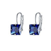 Women's Alloy Zircon Stud Earrings Rhombus Shape Electroplated Fashion Ear Buckles