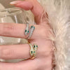Women's Alloy Zodiac Snake Winding Open Ring With Electroplating