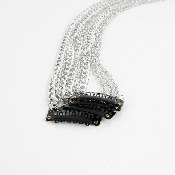 Women's Aluminum Hair Chain Silverplated Tassel Bb Clip Hair Accessories