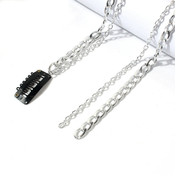 Women's Aluminum Hair Chain Silverplated Tassel Bb Clip Hair Accessories