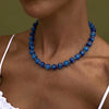 Women's Ancient Style Geometric Resin Beaded Necklace With Electroplated Detail Fashion Clavicle Chain Jewelry