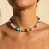 Women's Ancient Style Geometric Resin Beaded Necklace With Electroplated Detail Fashion Clavicle Chain Jewelry