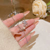 Women's Animal Zodiac Butterfly Tassel Pearl Copper Jewelry Electroplated Cross Chain Necklace