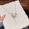 Women's Animal Zodiac Butterfly Tassel Pearl Copper Jewelry Electroplated Cross Chain Necklace
