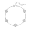 Women's Anklet S925 Sterling Silver Four Leaf Clover Geometric Foot Accessory