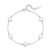 Women's Anklet S925 Sterling Silver Geometric Pattern