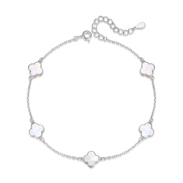 Women's Anklet S925 Sterling Silver Geometric Pattern