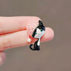 Women's Antilight Alloy Kitten Spot And Flower Pattern Electroplated Brooch For Suit Accessories