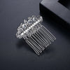 Women's Antique Copper Floral Zircon Bridal Hair Comb With Pearl Accent Elegant Side Hair Accessory