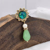 Women's Antique Geometric Glass Stud Earrings With Electroplated Alloy Construction And Silver Ear Posts