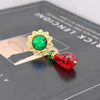 Women's Antique Geometric Glass Stud Earrings With Electroplated Alloy Construction And Silver Ear Posts