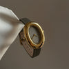 Women's Antique Retro Watch With Pu Belt And Metal Case