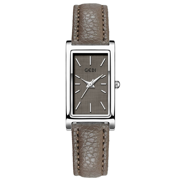 Women's Antique Simple Rectangular Retro Gold Alloy Watch With Belt And Quartz Movement