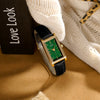 Women's Antique Simple Rectangular Retro Gold Alloy Watch With Belt And Quartz Movement