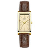 Women's Antique Simple Rectangular Retro Gold Alloy Watch With Belt And Quartz Movement