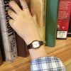 Women's Antique Style Alloy Case Genuine Leather Strap Round Dial Quartz Watch