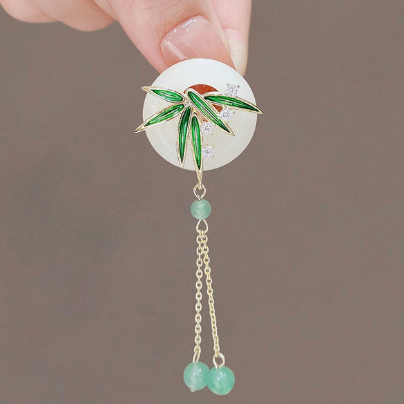 Women's Antique Tassel Brooch Alloy Electroplated Cheongsam Accessories