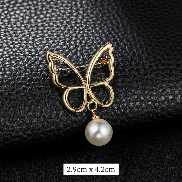 Women's Antislip Alloy Brooch With Flower Pattern And Electroplating Treatment