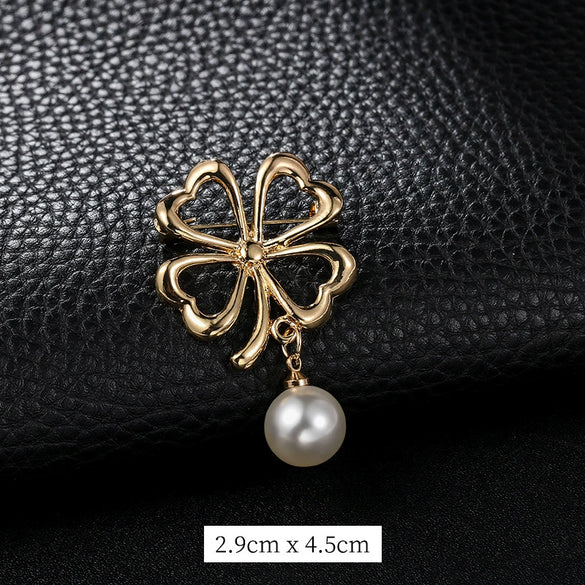 Women's Antislip Alloy Brooch With Flower Pattern And Electroplating Treatment