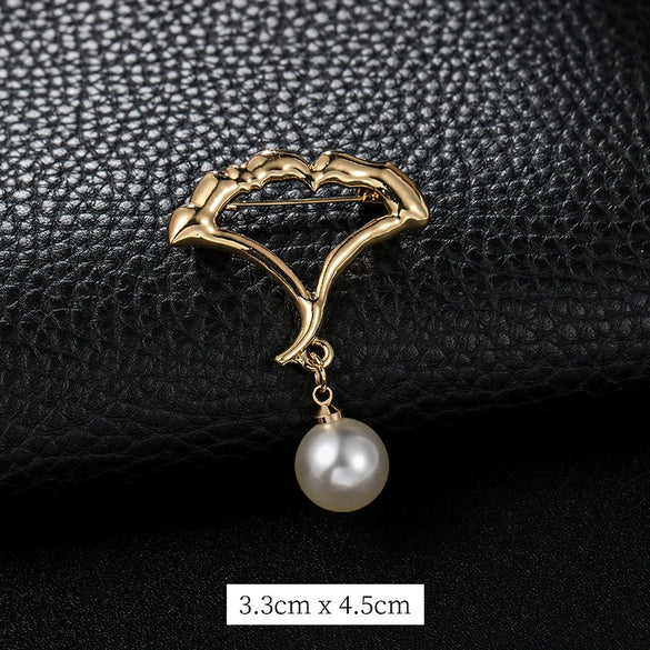 Women's Antislip Alloy Brooch With Flower Pattern And Electroplating Treatment