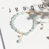 Women's Aquamarine Bracelet With Freshwater Pearl And Crystal Natural Style