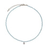 Women's Artificial Crystal Beaded Geometric Love Necklace With Polished Ball Chain