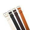 Women's Artificial Leather Belt With Large Square Buckle And Decorative Stitching Simple Fashionable All Match Accessory
