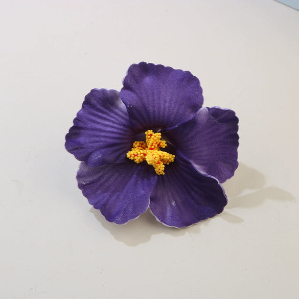 Women's Artificial Leather Handmade Simulation Egg Flower Side Clip Hair Accessories