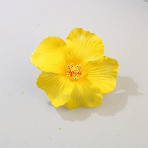 Women's Artificial Leather Handmade Simulation Egg Flower Side Clip Hair Accessories